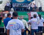Así fue el evento en la vereda Pascuitá, de Ituango, el pasado 4 de febrero. La mesa de paz de Cómbita oficializó la entrega de 250 hectáreas de tierra para que las familias de la zona cultiven fríjol rosado. FOTO cortesía