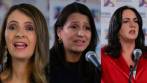 María Fernanda Cabal, Paola Holguín y Paloma Valencia fueron las senadoras designadas para pronunciar el discurso opositor. FOTO COLPRENSA