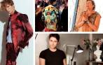 1. Set de chaqueta y pantalón de su colección anterior. 2. Chaqueta que el santandereano le diseñó a Juanes. 3. El chaleco que le creó a Carlos Vives. 4. Diseñador Julián Ruiz. FOTOS Andrés Oyuela Y CORTESÍA