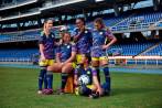Así lucirán las jugadoras colombianas con el nuevo diseño de Adidas para el equipo nacional. FOTO CORTESÍA FEDECOLFUTBOL