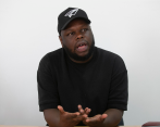 John Jaime Sánche, el Capi, integrante de la agrupación de hip hop afrocolombiano Son Batá y fundador de la escuela Código C13. Foto: Esneyder Gutiérrez.
