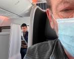 Esta es la imagen que está circulando sobre el vuelo de regreso de Novak Djokovic a su país tras ser deportado de Australia. FOTO TOMADA TWITTER