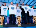 La Conmebol quiere mostrar unión en su candidatura y así lo demostraron en el lanzamiento oficial de esta. FOTO: @CONMEBOL