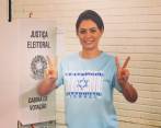 En la imagen, la esposa de Bolsonaro. Foto: tomada de redes sociales. @MichelleBolso22