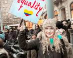 Regresó a Colombia luego de haber sido expulsada por Migración Colombia durante el paro nacional de 2021. Foto: Instagram @rebeccalindamar