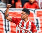 James jugó 11 minutos este miércoles en el duelo que Olympiacos ganó 1-0 al Aris por los cuartos de Copa de Grecia. FOTO @jamesdrodriguez