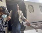 Aída Merlano fue deportada de Venezuela en la mañana de este viernes y llegó a Colombia al medio día. FOTO: cortesía