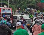 Este fue el segundo accidente, entre una ambulancia, un carro particular y una moto. FOTO: CORTESÍA MI ORIENTE