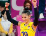 Amanda Coneo regresó a la Selección, tras superar una lesión y fue clave en la victoria 3-0 ante Canadá en el Senior Women Panamerican Cup. FOTO COLPRENSA