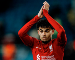 Luis Díaz podría ser titular este miércoles frente al West Ham. FOTO @Liverpoolgoals_