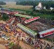 El accidente ocurrió en el estado oriental de Odisha, India, la noche del pasado viernes, hasta el momento hay 288 muertos y 900 heridos. Foto: AFP