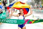 La marchista Sandra Lorena Arenas, del registro de Antioquia, fue la primera atleta clasificada a Tokio-2020 al conseguir su cupo en marzo de 2019. FOTO Archivo Colprensa