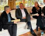 Los directores de los partidos Liberal, César Gaviria; Conservador, Efraín Cepeda; y La U, Dilián Francisca Toro se han reunido para analizar la reforma a la salud. Hay acuerdo pero sin Gaviria. FOTO Colprensa