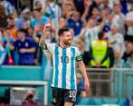 Lionel Messi festejando la victoria de Argentina. FOTO JUAN ANTONIO SÁNCHEZ