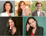De izquierda a derecha, arriba: Cecilia Kang, Marcela Guiral y Adela Cortina. Abajo: Vanessa Rosales y Julia Cage, algunas de las escritoras invitadas al Hay Festival. FOTOS CORTESÍA.