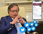 El mes pasado Petro publicó 272 trinos y 361 retuits. FOTO EL COLOMBIANO Y PRESIDENCIA