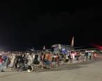 Según cifras oficiales, hasta este miércoles había 370 viajeros varados en la isla de San Andrés por el cese de operaciones aéreas de la aerolínea Viva Air. FOTO CORTESÍA FUERZA AÉREA 
