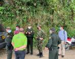 Ejército y Policía iniciaron labores para dar con los asesinos del caficultor Tulo Mesa de Jardín, Antioquia. FOTO POLICÍA NACIONAL