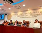María Antonia García de la Torre, Mónica Godoy, Juana Amador, Jennifer Pedraza, Ángela María Robledo y Sara Tufano denunciaron violencia política contra las mujeres dentro de la Colombia Humana. FOTO: Twitter @JenniferPedraz