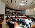 Hubo alta afluencia en el Concejo ante citación de primer debate a entrega de más transferencias por EPM. FOTO: EL COLOMBIANO