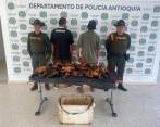 Los capturados pretendían comercializar la carne en una carreta. FOTO: CORTESÍA