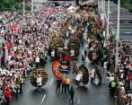 El recorrido fue de 2,4 kilómetros desde el Puente Guayaquil hasta el Palacio de Exposiciones. FOTO MANUEL SALDARRIAGA