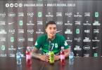 Yeison Guzmán durante su presentación a los medios. FOTO ATLÉTICO NACIONAL