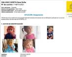La niña de 23 meses de edad fue reportada como desaparecida el 28 de enero. FOTO: INTERPOL.