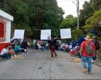 El bloqueo se hace a la altura de la carrera 9, vía que conecta a Olaya con Liborina y Sabanalarga. FOTO: Cortesía.