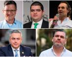 Arriba: Luis Fernando Suárez, Julián Bedoya y Federico Gutiérrez; abajo: Juan Camilo Restrepo y Juan Carlos Benjumea. FOTOS EL COLOMBIANO y Cortesía