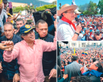 1. En su posición de Presidente, Petro ha ignorado los protocolos para estar cerca de la ciudadanía en las regiones. 2. En campaña fue común verlo en tarimas usando trajes típicos de las regiones. 3. En 2018 apareció en la Plaza de Bolívar y se unió a una marcha estudiantil. FOTOS CORTESÍA