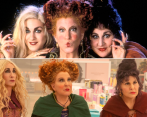 29 años de diferencia hay entre Hocus Pocus (arriba) y Hocus Pocus 2 (abajo) con Sarah Jessica Parker, Bette Midler y Kathy Najimy en los papeles de Sarah, Winifred y Mary, respectivamente. FOTO Cortesía Disney+