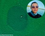 Esta es de las pocas fotografías del agujero azul Taam ja’, ubicado en las profundidades de la Bahía de Chetumal en el estado mexicano Quintana Roo. El sombreado es su boca, que está aproximadamente a 5 metros de profundidad. FOTO: Joan Alberto Sánchez / Cortesía