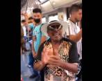Miguel Morales cantó dentro del tren del metro, pese a las restricciones que hay para hacerlo. Los usuarios disfrutaron del particular concierto. FOTO: CORTESÍA