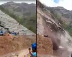 Así se registró el deslizamiento en las obras de Pacífico 1 en la tarde del domingo. FOTO: CORTESÍA