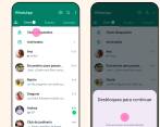 A la función “Bloqueo de chats” de WhatsApp solo se puede acceder con contraseña o datos biométricos. FOTO Cortesía 