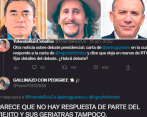Del exsenador Bolívar se dice que es un “experto” en manejar ejércitos digitales para imponer narrativas y que, en campaña, Guanumen lo ayudó con fuerza; fue este último que el que habló de “correr la línea ética”. Y Barreras se vio en los “petrovideos” pidiendo atacar a contrincantes del candidato Petro. Abajo: un ejemplo de las respuestas en los trinos. FOTO Cortesía