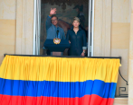 El presidente aseguró que fue “gracias a la lucha, al estallido social”, que él está en el balcón de la Casa de Nariño hablándole al país. FOTO: Presidencia. 