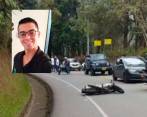 Víctor Alfonso Vargas Gutiérrez (detalle), de 27 años, falleció en el sitio y la variante a Palmas, en Rionegro, tuvo paso a un carril. FOTO: CORTESÍA