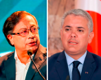El presidente Gustavo Petro y el expresidente Iván Duque. FOTO: COLPRENSA