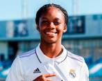 La delantera colombiana fue presentada oficialmente en Real Madrid el 24 de febrero. Se convirtió en la primera futbolista cafetera en llegar al cuadro blanco. FOTO: TOMADA DEL INSTAGRAM DE @realmadridfem