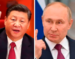 Presidentes de China, Xi Jinping, y de Rusia, Vladímir Putin. FOTOS: CORTESÍA