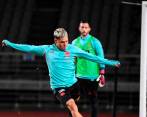 Juan Fernando Quintero se lesionó en la previa del partido que jugó Junior contra América de Cali. Después recibió el llamado del seleccionado nacional. FOTO: FCFSeleccionCol