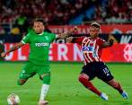 Jarlan Barrera no pudo desplegar su mejor fútbol y fue superado en la marca por los jugadores rivales. Sus compañeros tampoco tuvieron un buen desempeño en el Metropolitano. FOTO dimayor 