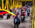 Esta semana hubo caravanas en el Bajo Cauca en contra de la criminalización del paro minero. FOTO: Julio Herrera