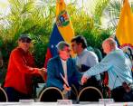 La mesa de diálogos concluyó su segundo ciclo en México. Se espera que el tercero sea en Cuba. FOTO: AFP