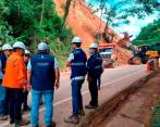 La vía está afectada por un derrumbe desde el primero de marzo. FOTO: CORTESÍA