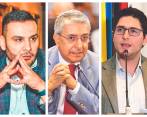 La elección de la mesa directiva, que debe convocar el actual presidente Lucas Cañas (al centro), tendrá como candidatos a Fabio Rivera (izq.), por la coalición gobiernista y a Simón Pérez (der.), desde el ala opositora a Daniel Quintero. Foto: EL COLOMBIANO Y CORTESÍA. 