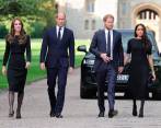 Kate, William, Harry y Meghan aparecen juntos después de dos años. FOTO Getty
