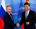 Vladimir Putin y Xi-Jinping conversaron sobre como competir contra la hegemonía de Estados Unidos y otros países de occidente en temas de economía y seguridad. FOTO getty